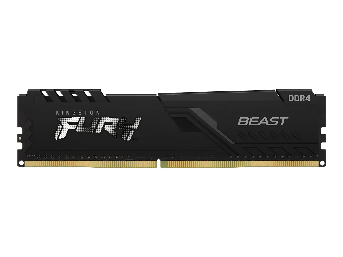 Kingston FURY Beast - DDR4 - Modul - 16 GB - DIMM 288-PIN - 2666 MHz / PC4-21300 - CL16 - 1.2 V - ungepuffert - non-ECC - Schwarz