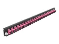 Delock - Rack-Montageblech für Glasfaser-Spleißbox - Vorderseite - SC MM X 24 - violett - 1U - 48.3 cm (19")