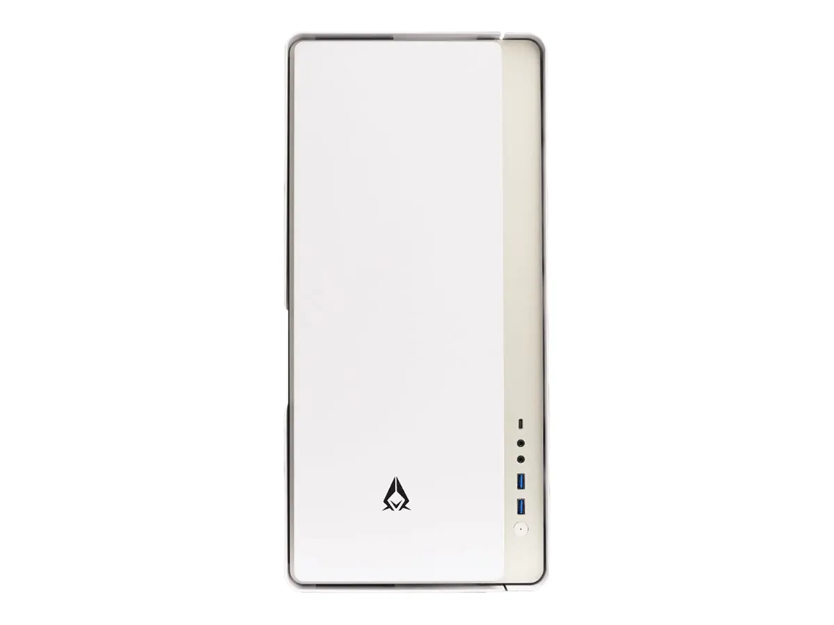 AZZA Cast - Mid tower - ATX - Seitenteil mit Fenster (Stahl) - keine Spannungsversorgung - weiß - USB/Audio