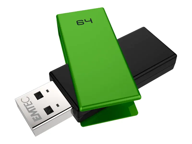 EMTEC C350 Brick - USB-Flash-Laufwerk - 64 GB - USB 2.0 - grün