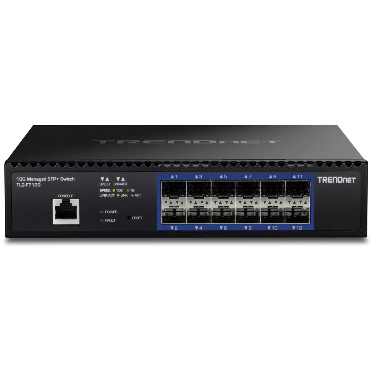 Trendnet TL2-F7120 - Switch - managed - 12 x 10 Gigabit SFP+ - an Rack montierbar - TAA-konform