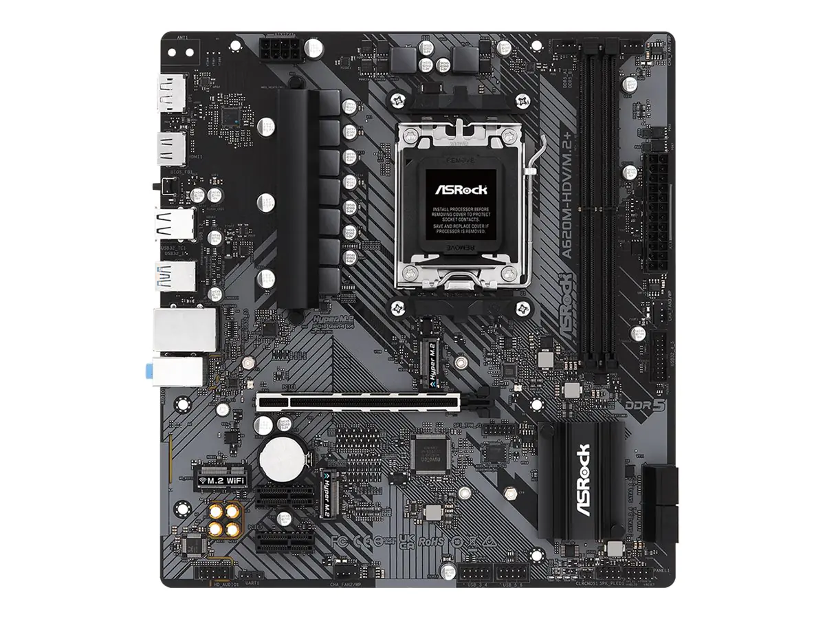 ASRock A620M-HDV/M.2+ - Motherboard - micro ATX - Socket AM5 - AMD A620 Chipsatz - USB 3.2 Gen 1, US