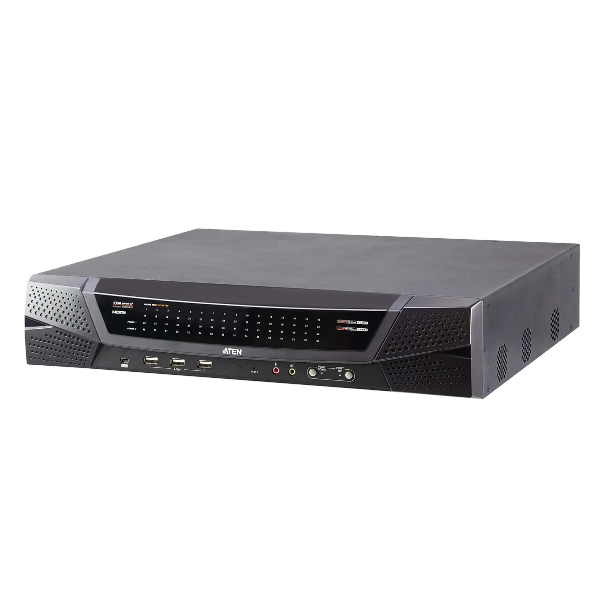 ATEN KN8064VB Multi Interface Cat 5 KVM over IP Switch 1 Local 8 Remote - KVM-Umschalter - 64-Port