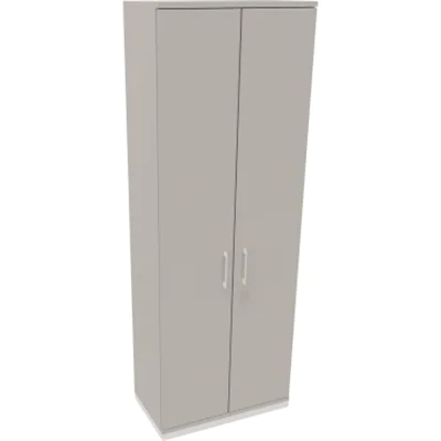 Flügeltürenschrank 6OH B800xT442xH2221 ws/Lichtgrau