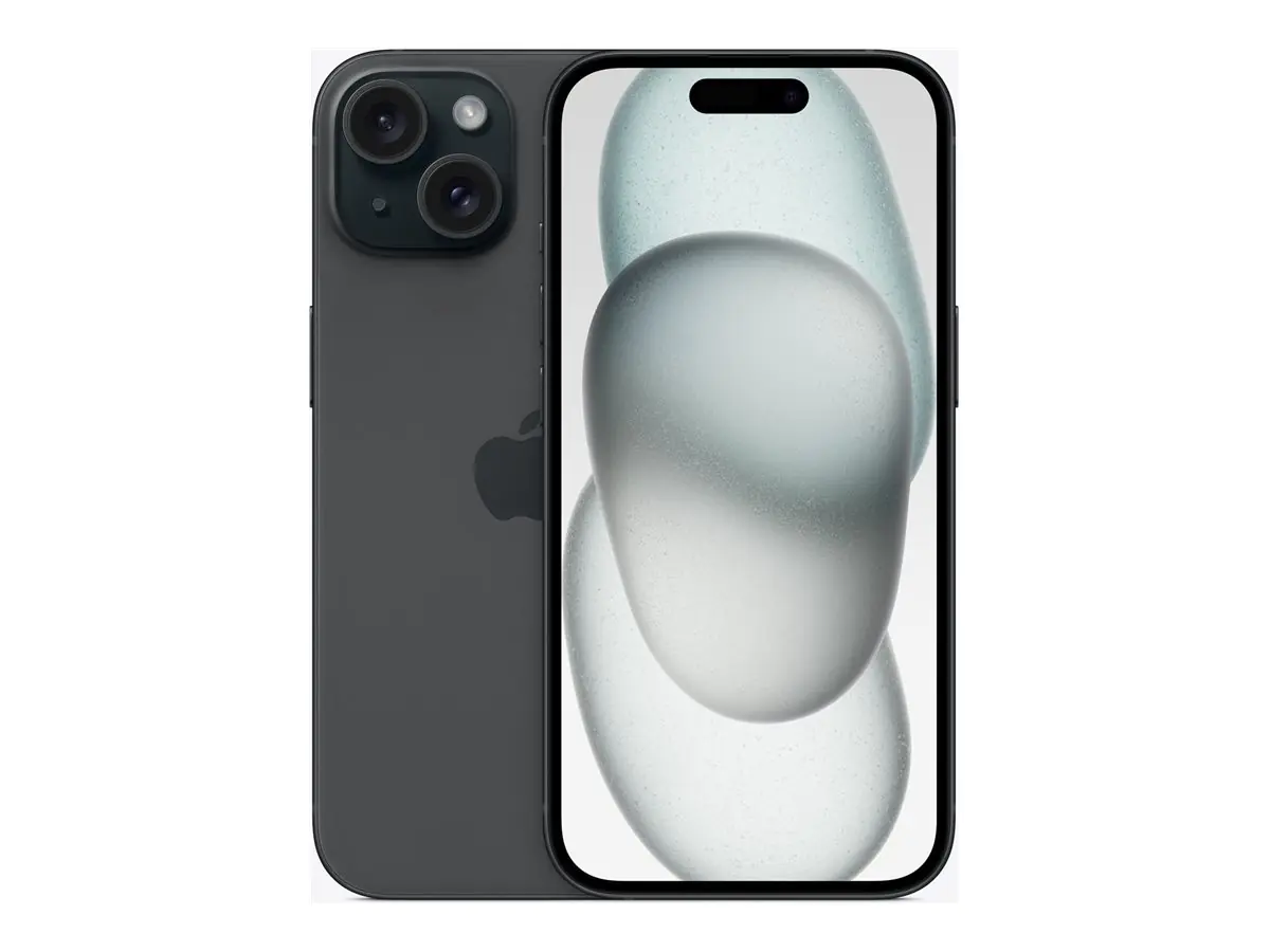Apple iPhone 15 - 5G Smartphone - Dual-SIM / Interner Speicher 256 GB - OLED-Display - 6.1" - 2556 x 1179 Pixel - 2 x Rückkamera 48 MP, 12 MP - front camera 12 MP - Schwarz Apple iPhone 15 - 5G Smartphone - Dual-SIM / Interner Speicher 256 GB - OLED-Display - 6.1" - 2556 x 1179 Pixel - 2 x Rückkamera 48 MP, 12 MP - front camera 12 MP - Schwarz