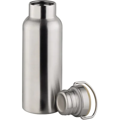 APS Trinkflasche 0,5l inkl. Ersatzdichtung Edelstahl 18/8/Holz edelstahl