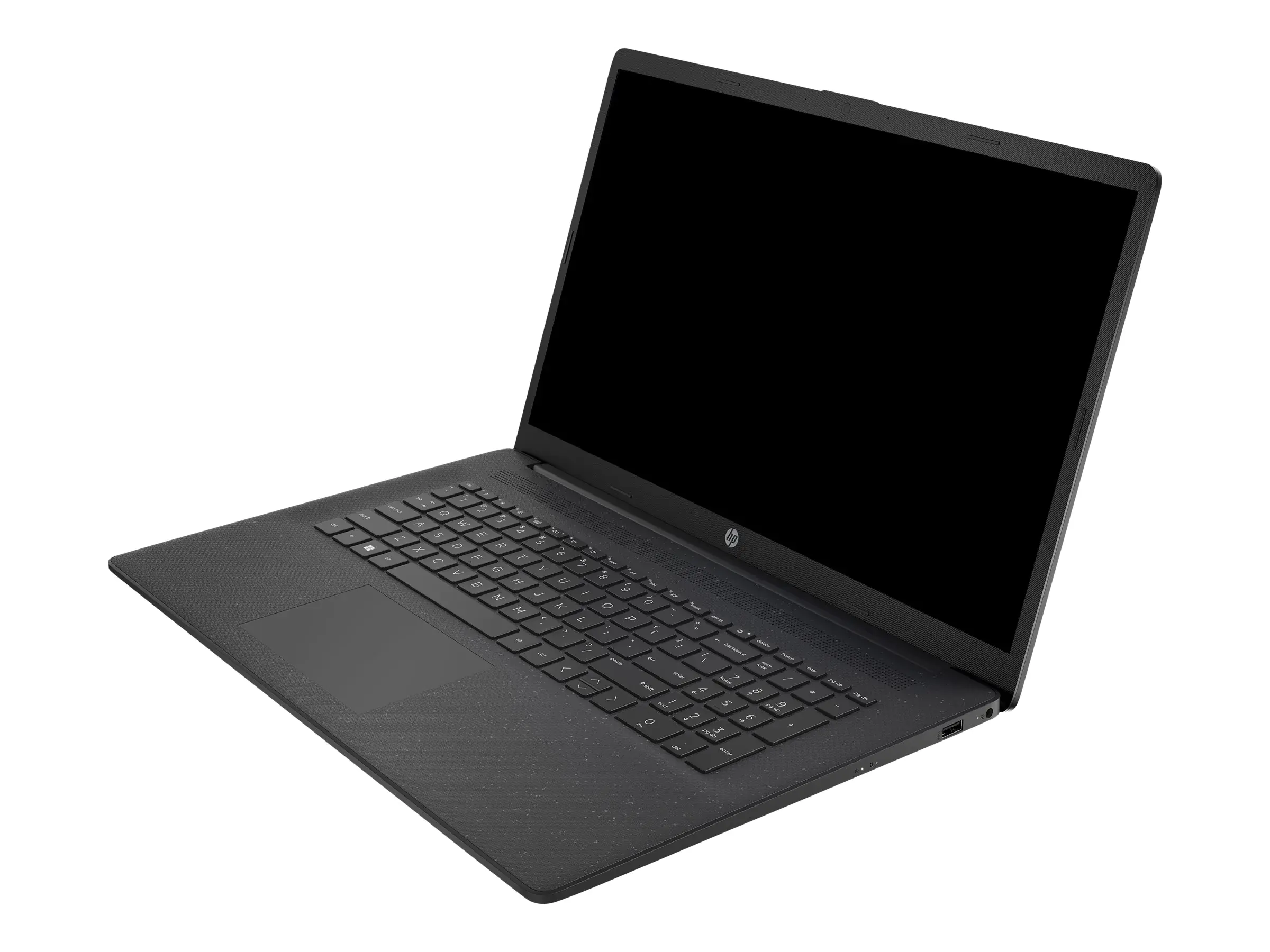 HP Laptop 17-cp2102ng - AMD Ryzen 5 7520U / 2.8 GHz - Win 11 Home - Radeon 610M - 8 GB RAM - 512 GB SSD NVMe - 43.9 cm (17.3") IPS 1920 x 1080 (Full HD) - Wi-Fi 5 - Jet Black (Abdeckung und Unterteil), Tastaturrahmen in Starry Black - kbd: Deutsch