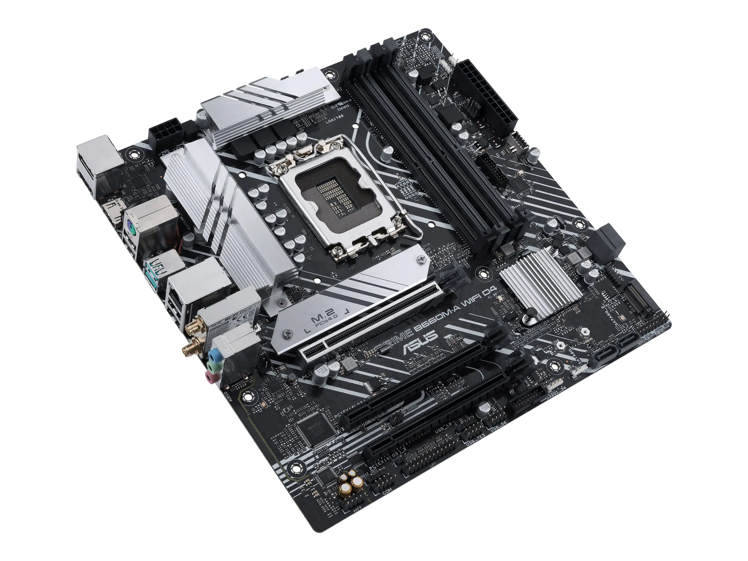 ASUS PRIME B660M-A WIFI D4 - Motherboard - micro ATX - LGA1700-Sockel - B660 Chipsatz - USB-C Gen1, USB 3.2 Gen 1, USB 3.2 Gen 2 - Gigabit LAN, Wi-Fi 6, Bluetooth - Onboard-Grafik (CPU erforderlich) - HD Audio (8-Kanal)