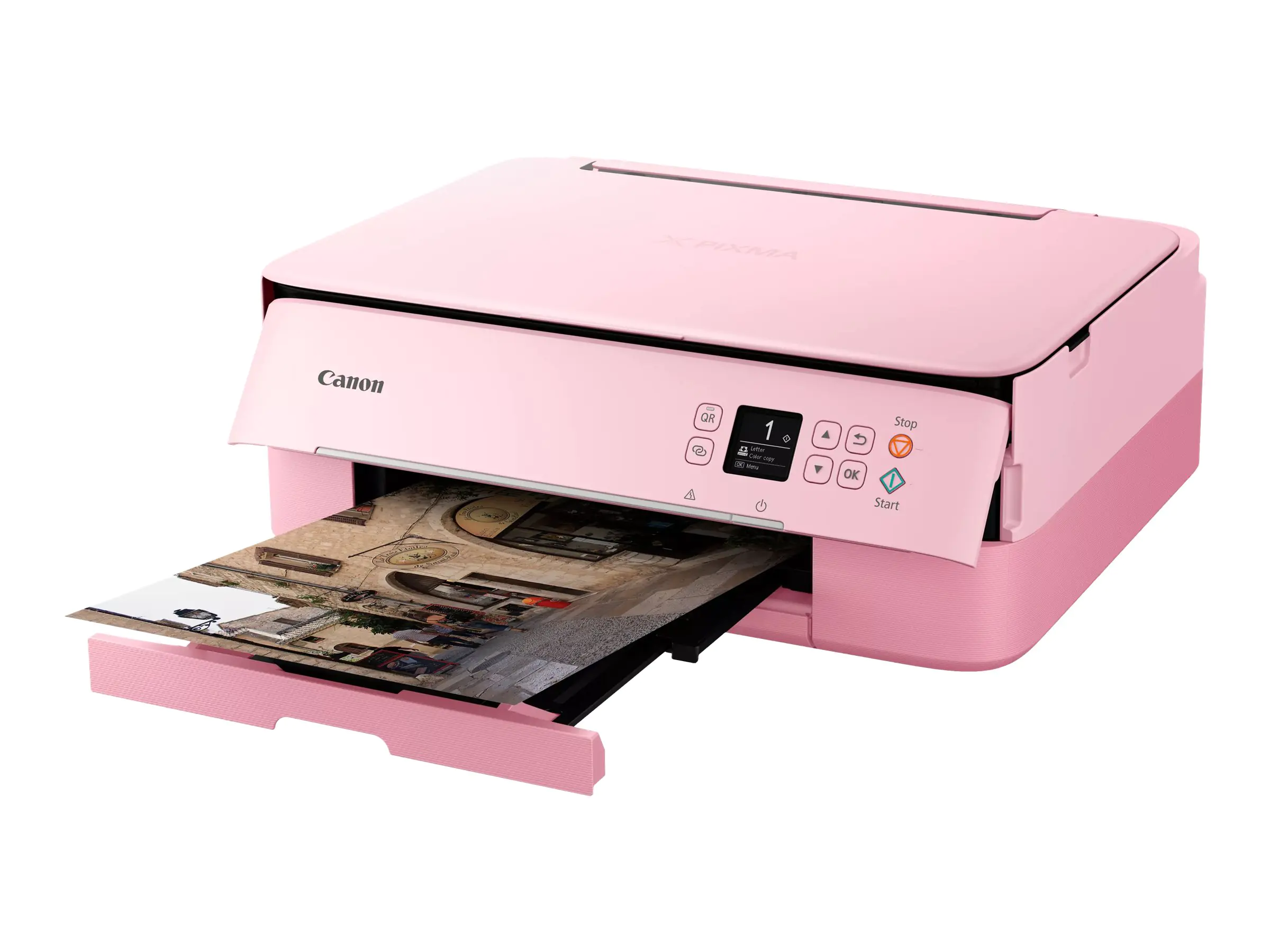 Canon PIXMA TS5352a - Multifunktionsdrucker - Farbe - Tintenstrahl - 216 x 297 mm (Original) - A4/Legal (Medien) - bis zu 13 Seiten/Min. (Drucken) - 200 Blatt - USB 2.0, Wi-Fi(n) - Pink