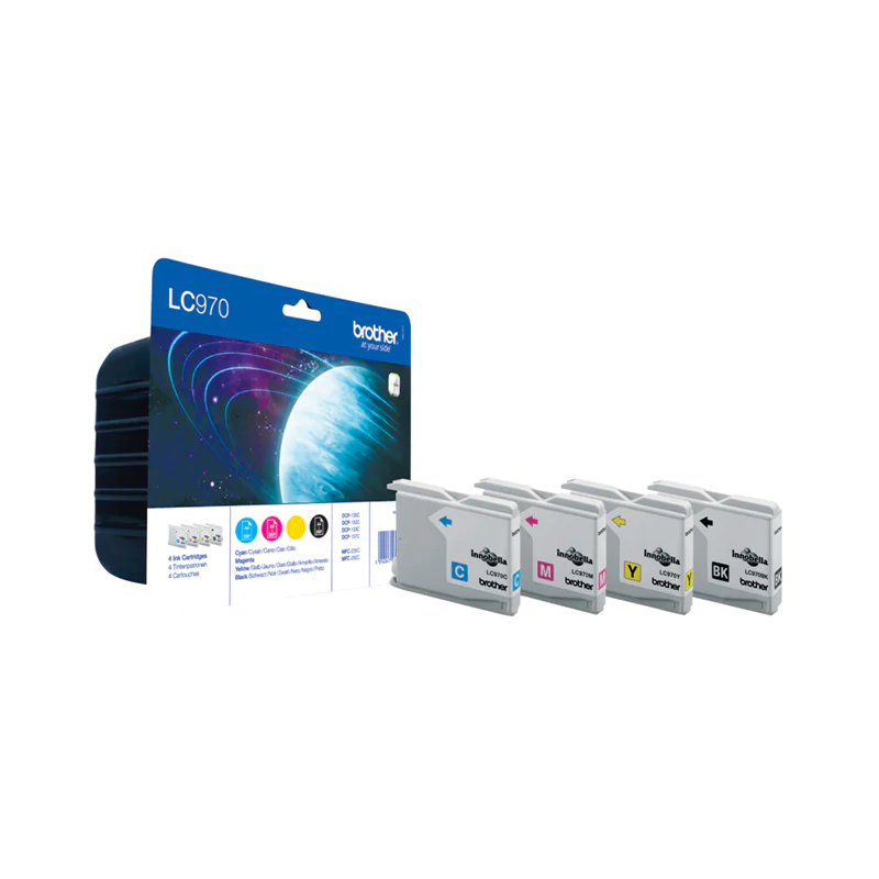 Brother LC970VALBP - 4er-Pack - Schwarz, Gelb, Cyan, Magenta - Original - Blisterverpackung - Tintenpatrone - für Brother DCP-135C, DCP-150C
