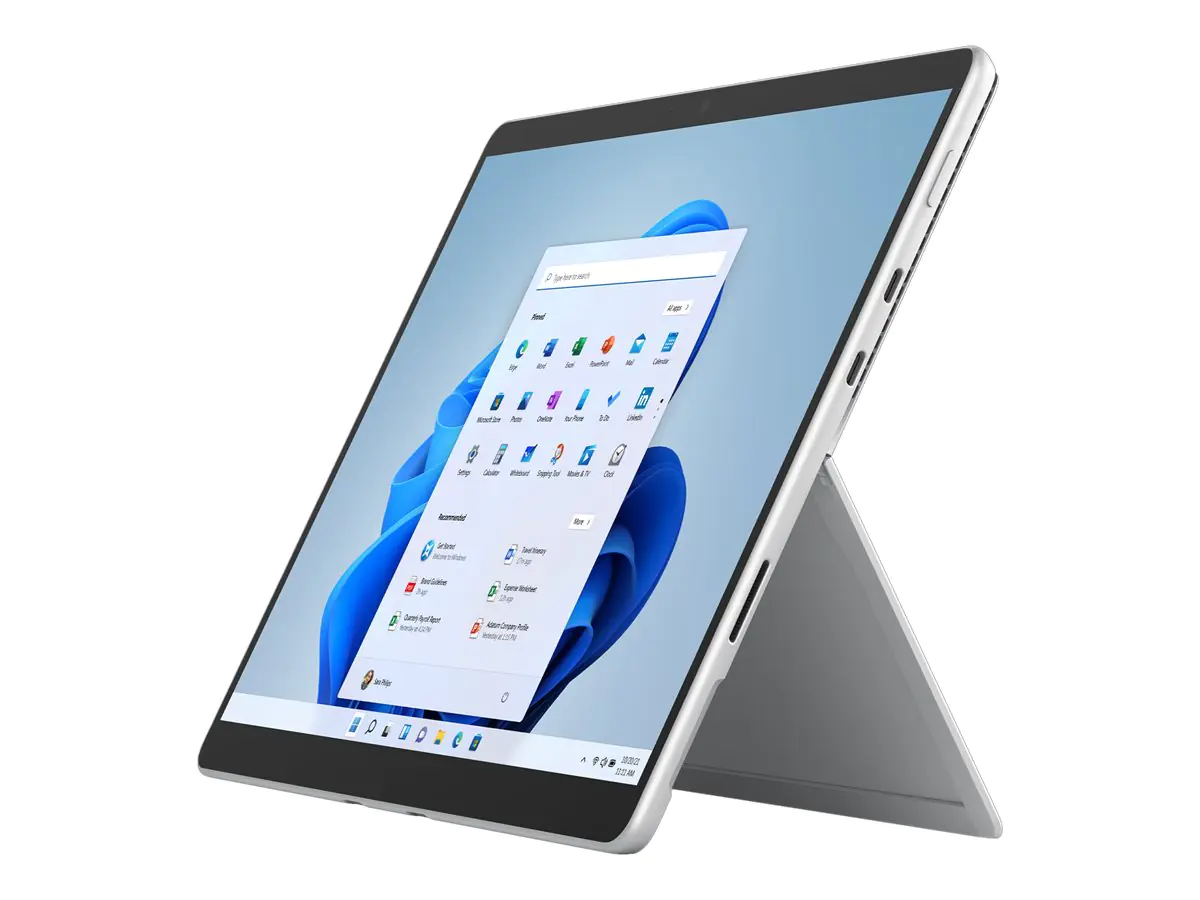 Microsoft Surface Pro 8 - Tablet - Intel Core i5 1145G7 - Evo - Win 11 Pro - Intel Iris Xe Grafikkarte - 16 GB RAM - 256 GB SSD - 33 cm (13") Touchscreen 2880 x 1920 @ 120 Hz - Wi-Fi 6 - 4G LTE-A - Platin - kommerziell