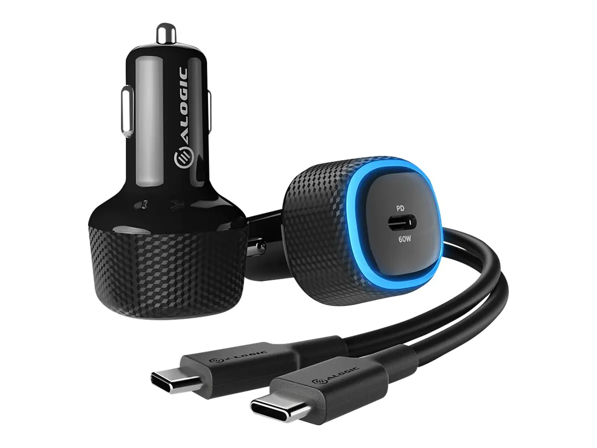 Alogic Rapid - Auto-Netzteil - 60 Watt - Fast Charge, PD (USB-C) CRC60