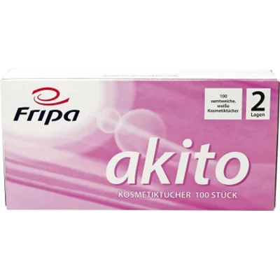Fripa Kosmetiktuch akito 6011107 21x20cm 2-lagig weiß 100 St./Pack. Fripa Kosmetiktuch akito 6011107 21x20cm 2-lagig weiß 100 St./Pack.