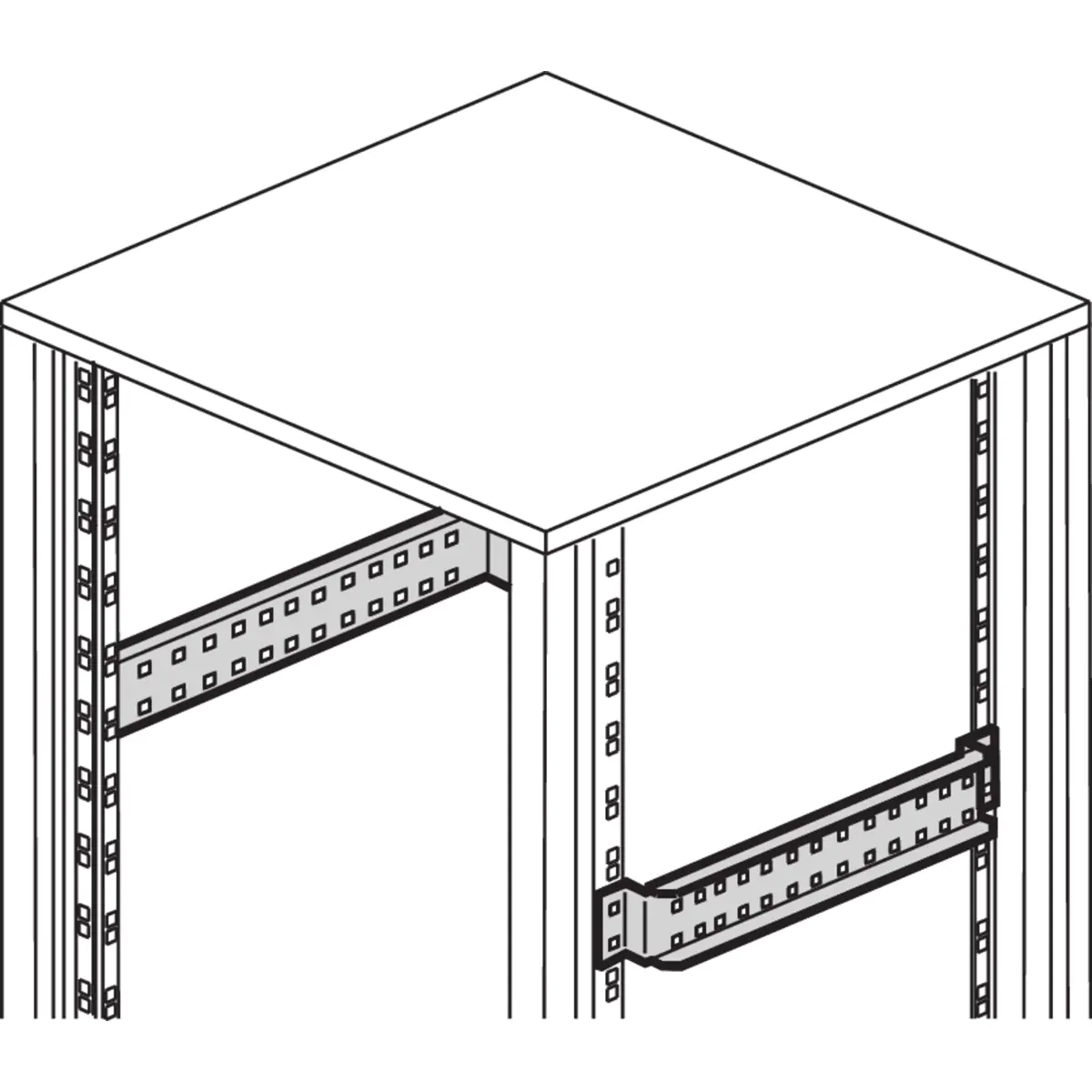 SCHROFF TIEFENSTREBEN SET 600T 19" 2