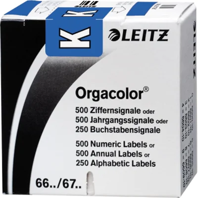 Leitz Buchstabensignal Orgacolor 66201000 K blau 250 St./Pack. Leitz Buchstabensignal Orgacolor 66201000 K blau 250 St./Pack.