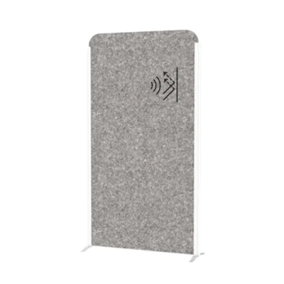 MAUL Stellwand MAULcocoon 100 x 180 cm (B x H) Zweibeinstativ 100 % PES-Fasern, 20 % recycelt dunkelgrau