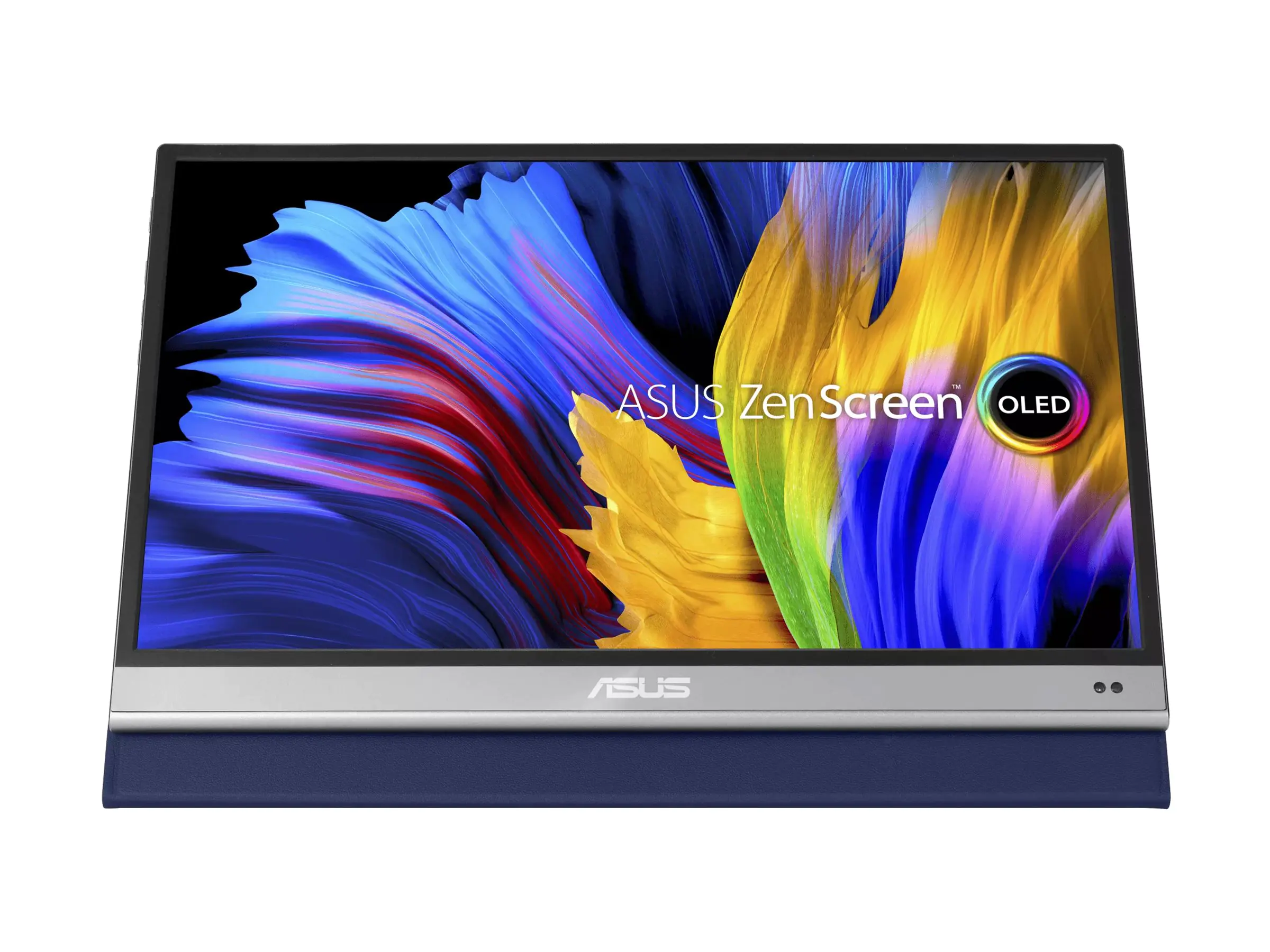 ASUS ZenScreen OLED MQ13AH - OLED-Monitor - 33 cm (13") (13.3" sichtbar) - tragbar - 1920 x 1080 Full HD (1080p) @ 60 Hz - 400 cd/m² - 100000:1 - HDR10 - 1 ms - Mini HDMI, 2xUSB-C - Grau