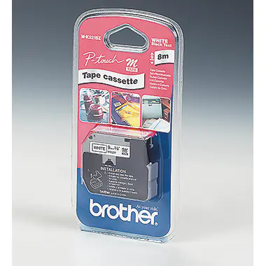 Brother M-K221BZ - Schwarz auf Weiß - Rolle (0,9 cm x 8 m) 1 Kassette(n) Etikettenband - für P-Touch PT-55, PT-65, PT-75, PT-80, PT-85, PT-90, PT-BB4, PT-M95 Brother M-K221BZ - Schwarz auf Weiß - Rolle (0,9 cm x 8 m) 1 Kassette(n) Etikettenband - für P-Touch PT-55, PT-65, PT-75, PT-80, PT-85, PT-90, PT-BB4, PT-M95