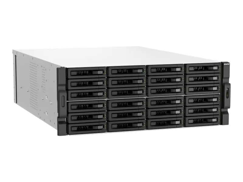 QNAP TS-H3087XU-RP - NAS-Server - 30 Schächte - Rack - einbaufähig - SATA 6Gb/s - RAID RAID 0, 1, 5, 6, 10, 50, 60, JBOD - RAM 64 GB - 2.5 Gigabit Ethernet / 10 Gigabit Ethernet - iSCSI Support - 4U