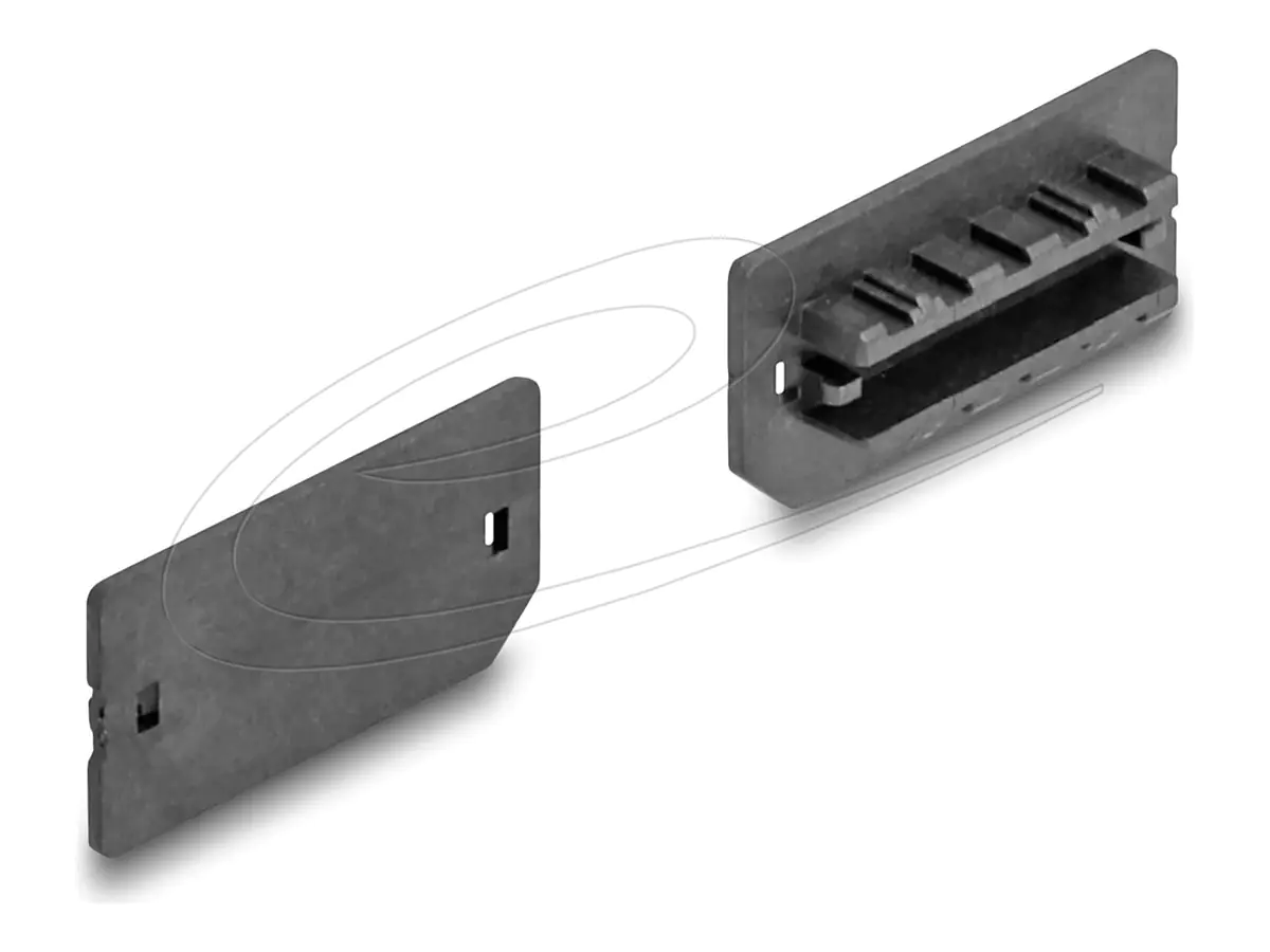 Delock Schutzumschlag - für USB Typ-E Schlüssel A oder Schlüssel B weiblich - Schwarz (Packung mit 10) 64286