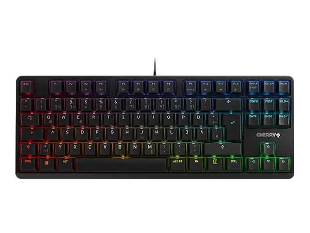 CHERRY G80-3000N RGB TKL - Tastatur - Hintergrundbeleuchtung - USB - QWERTZ - Deutsch - Tastenschalter: CHERRY MX Silent Red - Schwarz CHERRY G80-3000N RGB TKL - Tastatur - Hintergrundbeleuchtung - USB - QWERTZ - Deutsch - Tastenschalter: CHERRY MX Silent Red - Schwarz