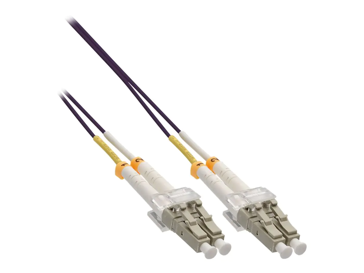 InLine - Patch-Kabel - SC multi-mode (M) zu SC multi-mode (M) - 50 m - Glasfaser - Duplex - 50/125 Mikrometer - OM4 - halogenfrei - violett