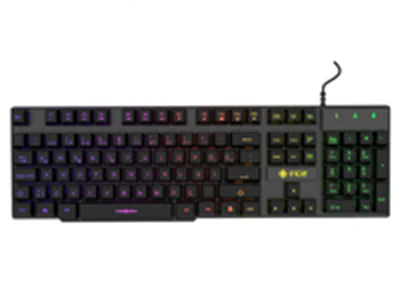 INCA IKG-446, Volle Größe (100%), Kabelgebunden, USB, Mechanischer Switch, RGB-LED, Schwarz