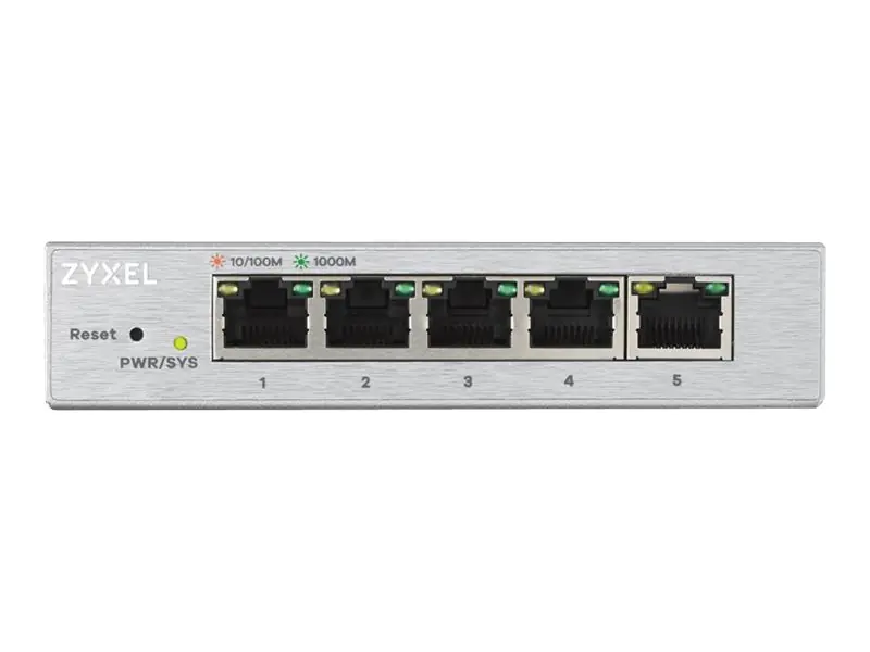 Zyxel GS1200-5HP v2 - Switch - managed - 1 x 10/100/1000 + 4 x 10/100/1000 (PoE+) - Desktop - PoE+ (60 W)