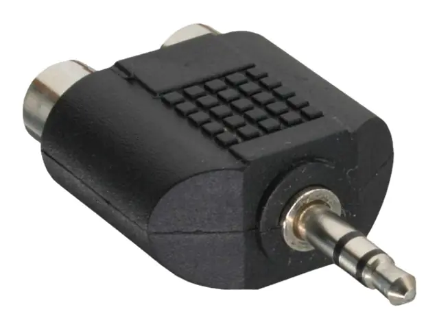 InLine - Audio-Adapter - RCA x 2 weiblich zu mini-phone stereo 3.5 mm männlich - Schwarz