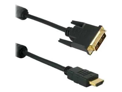 Helos - Adapterkabel - HDMI männlich zu DVI-D männlich - 2 m - Doppelisolierung - Schwarz - 1080p-Unterstützung Helos - Adapterkabel - HDMI männlich zu DVI-D männlich - 2 m - Doppelisolierung - Schwarz - 1080p-Unterstützung