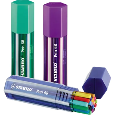 STABILO Pen 68 Big Pen Box 6820-1 Pa=20 Farben sortiert STABILO Pen 68 Big Pen Box 6820-1 Pa=20 Farben sortiert