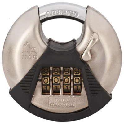 BURG-WÄCHTER Vorhangschloss Circle 23 Zahlenkombinationsschloss 24,5mm Stahl/Gummi