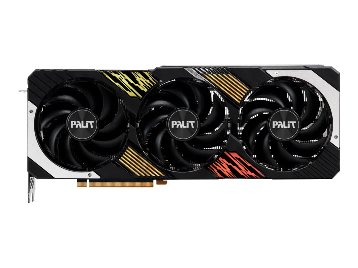 Palit GeForce RTX 4070 Ti GamingPro - Grafikkarten - GeForce RTX 4070 Ti - 12 GB GDDR6X - PCIe 4.0 - HDMI, 3 x DisplayPort - Iron Black, silbergrau - Box