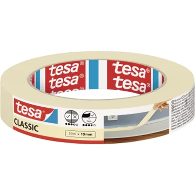 tesa® Kreppband CLASSIC Innenbereich 19 mm x 50 m (B x L) Papier beige tesa® Kreppband CLASSIC Innenbereich 19 mm x 50 m (B x L) Papier beige