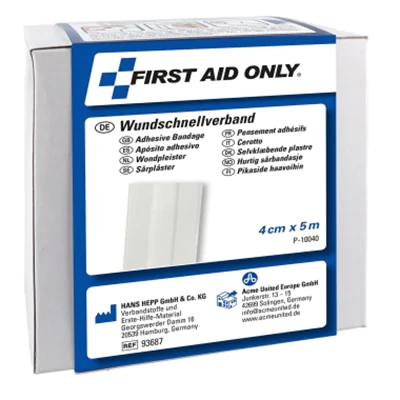 FIRST AID ONLY Wundpflaster 4 cm x 5 m (B x L) weiß FIRST AID ONLY Wundpflaster 4 cm x 5 m (B x L) weiß
