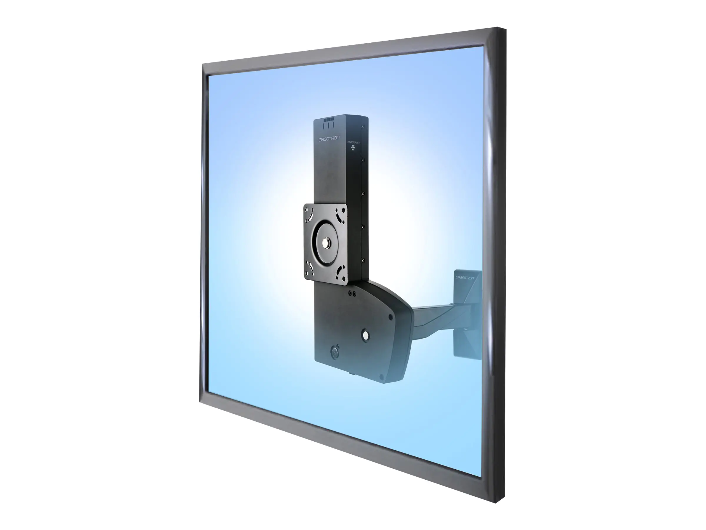 Ergotron - Befestigungskit (VESA-Adapter, Lift-Element, voll beweglicher Arm) - Konstante Krafttechnologie - für LCD-Display - Gleitschiene, für leichte Last mit Verlängerung (LD-X) - Schwarz - Bildschirmgröße: 68.6-107 cm (27"-42") - Wandmontage