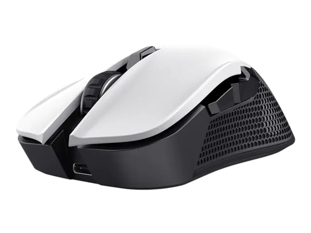 Trust GXT 923W Ybar - Maus - gaming - Für Rechtshänder - 6 Tasten - kabellos - 2.4 GHz - kabelloser Empfänger (USB) - weiß Trust GXT 923W Ybar - Maus - gaming - Für Rechtshänder - 6 Tasten - kabellos - 2.4 GHz - kabelloser Empfänger (USB) - weiß