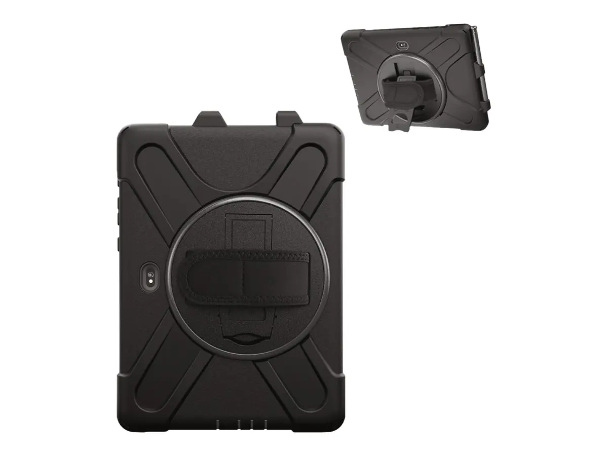 4smarts GRIP - Hintere Abdeckung für Tablet - Polycarbonat, Thermoplastisches Polyurethan (TPU) - Schwarz - für Samsung Galaxy Tab Active4 Pro