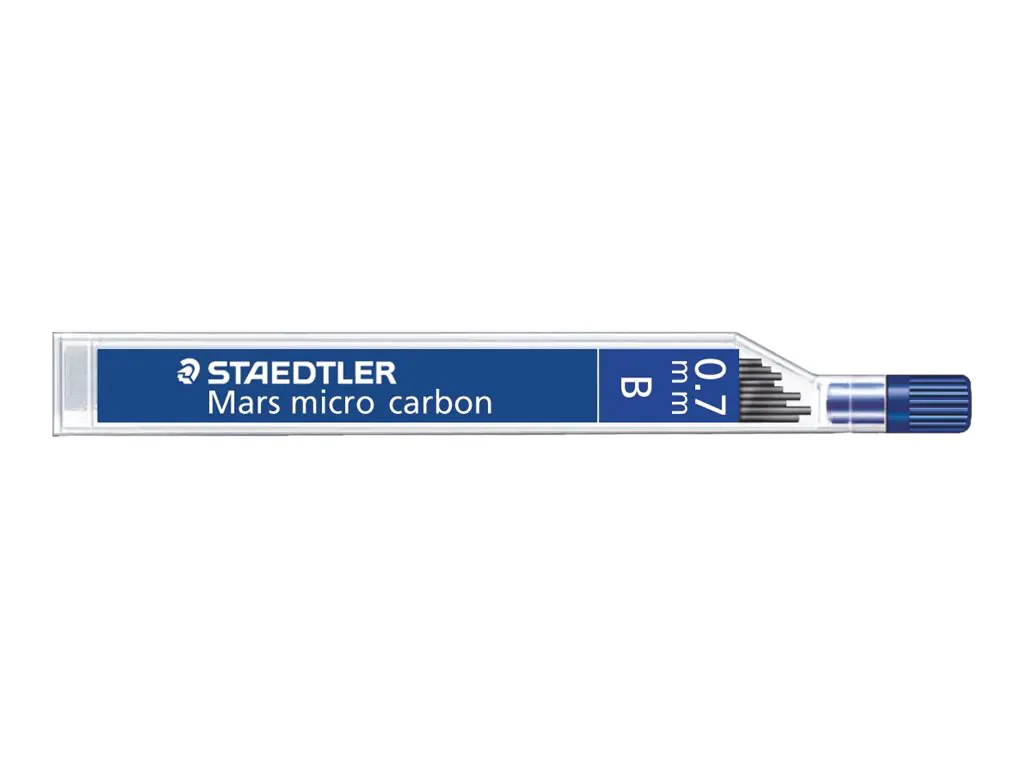 STAEDTLER Mars micro carbon - Bleistiftmine - B - Pechschwarz - 0.7 mm (Packung mit 12) 250 07-B