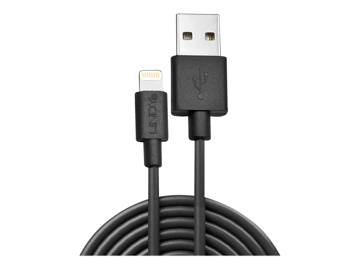Lindy - Lightning-Kabel - Lightning (M) bis USB (M) - 1 m - Schwarz - halogenfrei - für Apple iPad/iPhone/iPod (Lightning)