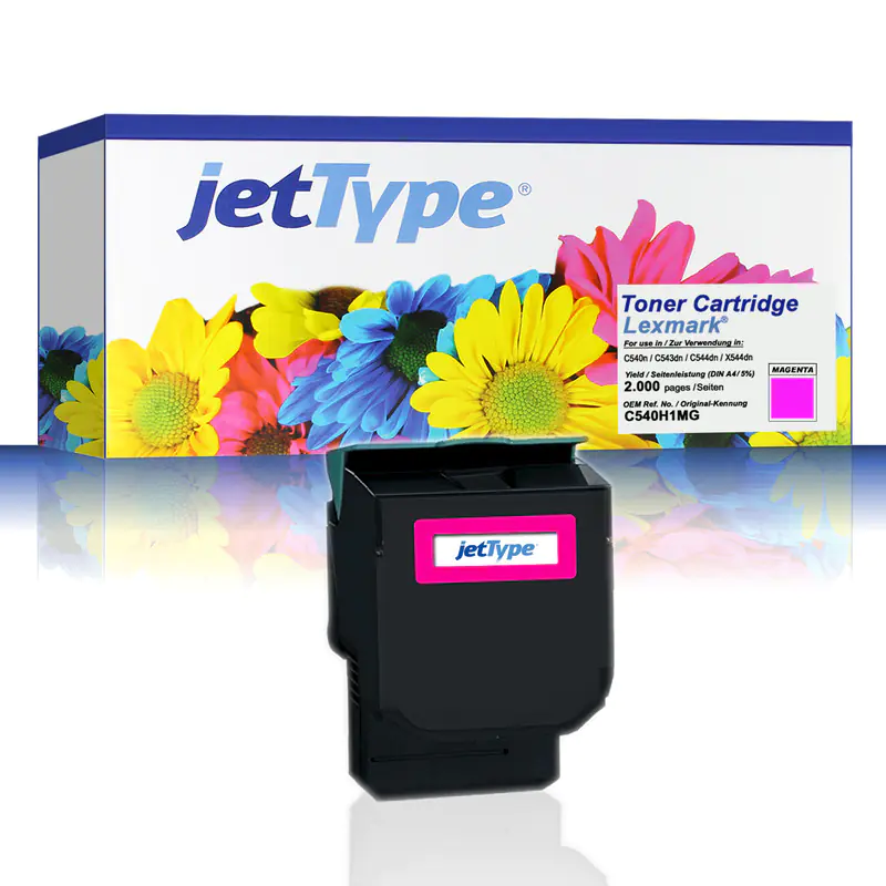 jetType Toner kompatibel zu Lexmark C540H1MG magenta 2.000 Seiten 1 Stück jetType Toner kompatibel zu Lexmark C540H1MG magenta 2.000 Seiten 1 Stück