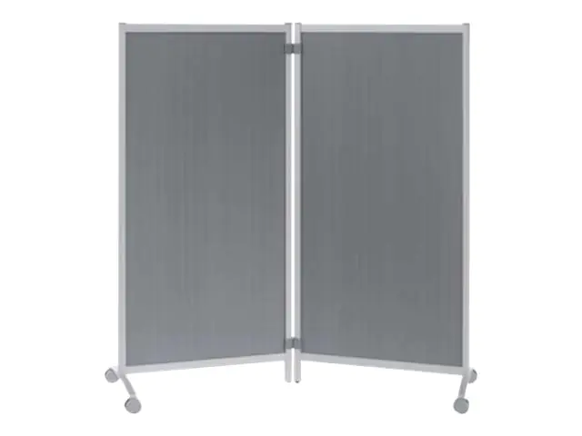 Paperflow Trennwand Mobil 76 x 170 x 44 cm (B x H x T) Polystyrol alu 2 St./Pack.