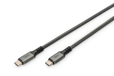DIGITUS - USB-Kabel - 24 pin USB-C (M) zu 24 pin USB-C (M) - USB4 - 1 m - unterstützt 4K 60 Hz (3840 x 2160), unterstützt 8K 60 Hz (7680 x 4320), unterstützt 5K 60 Hz (5120 x 2880) - Schwarz DIGITUS - USB-Kabel - 24 pin USB-C (M) zu 24 pin USB-C (M) - USB4 - 1 m - unterstützt 4K 60 Hz (3840 x 2160), unterstützt 8K 60 Hz (7680 x 4320), unterstützt 5K 60 Hz (5120 x 2880) - Schwarz