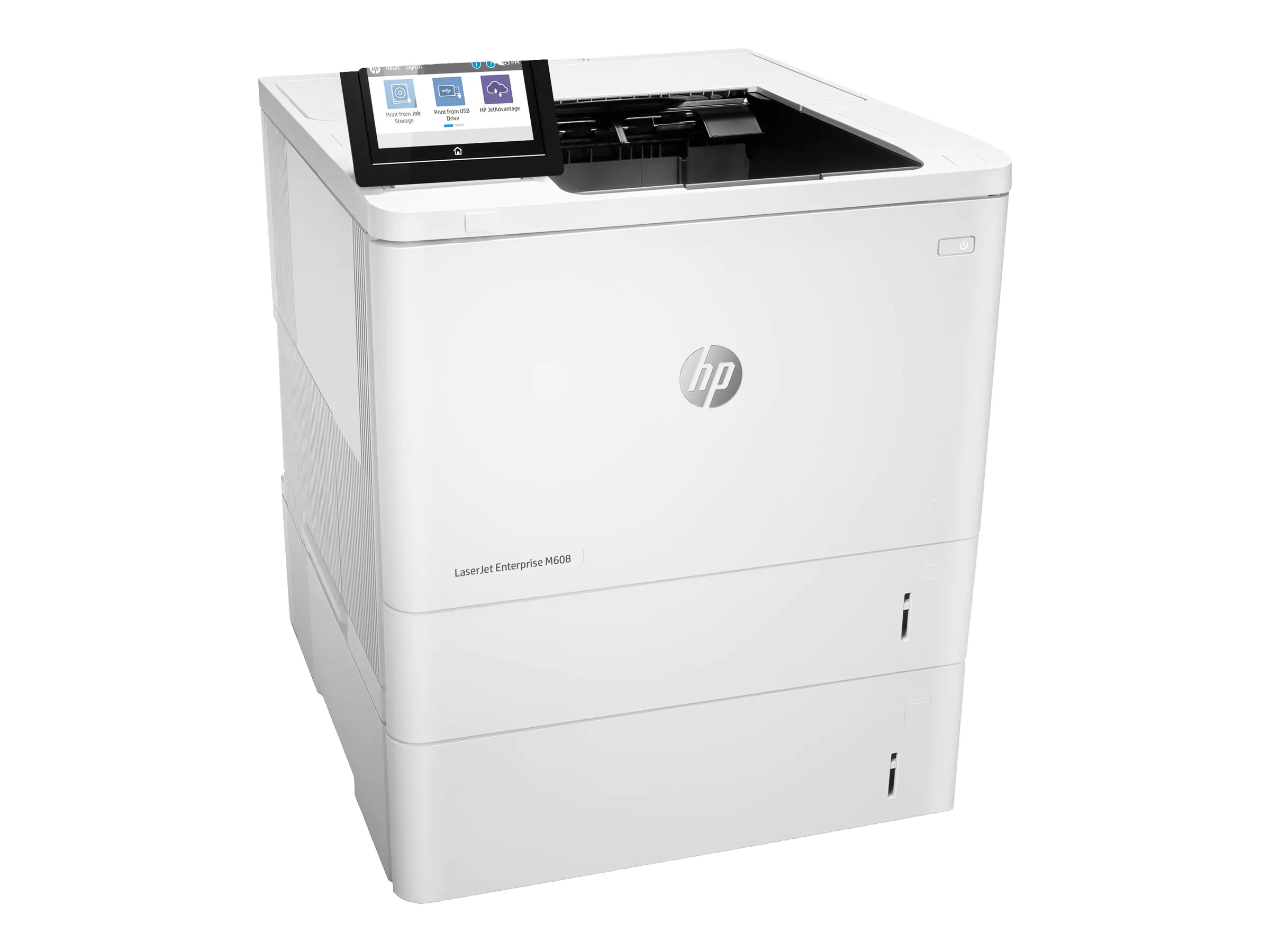 HP LaserJet Enterprise M608x - Drucker - s/w - Duplex - Laser - A4/Legal - 1200 x 1200 dpi - bis zu 61 Seiten/Min. - Kapazität: 1200 Blätter - USB 2.0, Gigabit LAN, Bluetooth, Wi-Fi(n), USB 2.0-Host