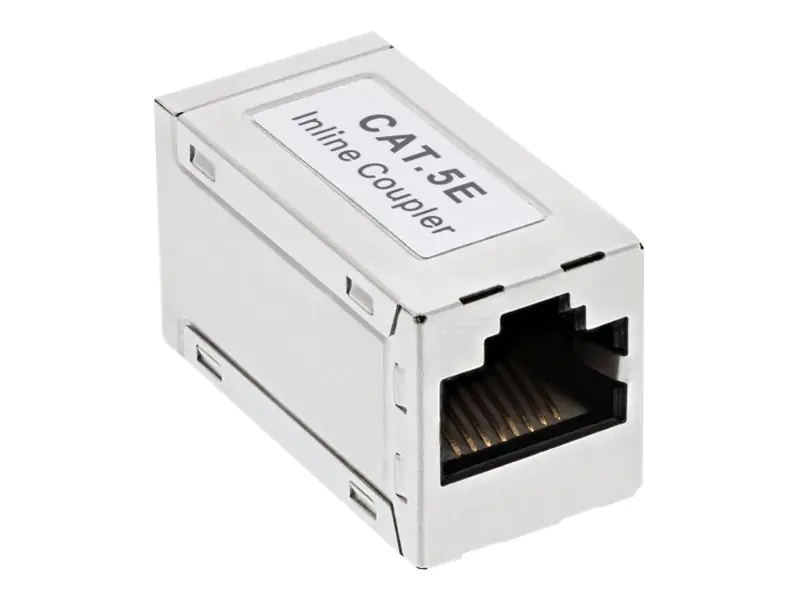 InLine - Netzwerkkoppler - RJ-45 (W) zu RJ-45 (W) - abgeschirmt - CAT 5e - Silber