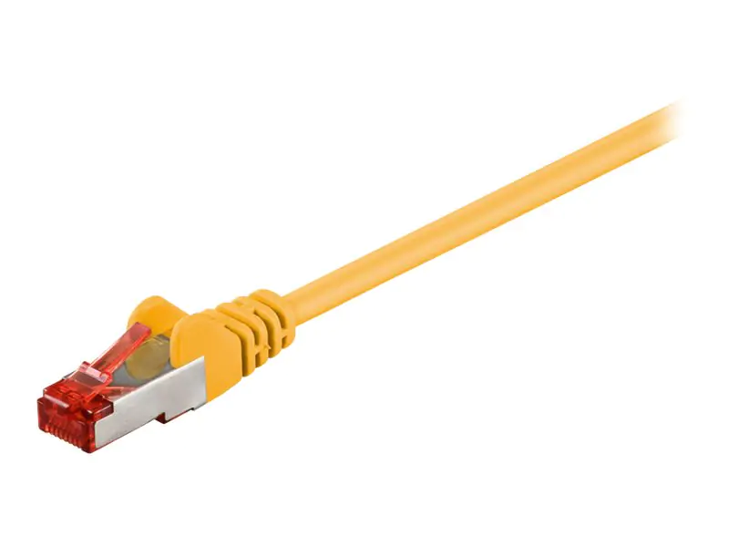 goobay - Netzwerkkabel - RJ-45 (M) bis RJ-45 (M) - 1.5 m - SFTP, PiMF - CAT 6 - halogenfrei, geformt, ohne Haken - Gelb