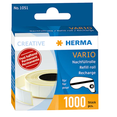 HERMA Nachfüllrolle 1051 13x12mm weiß 1.000 St./Rl. HERMA Nachfüllrolle 1051 13x12mm weiß 1.000 St./Rl.