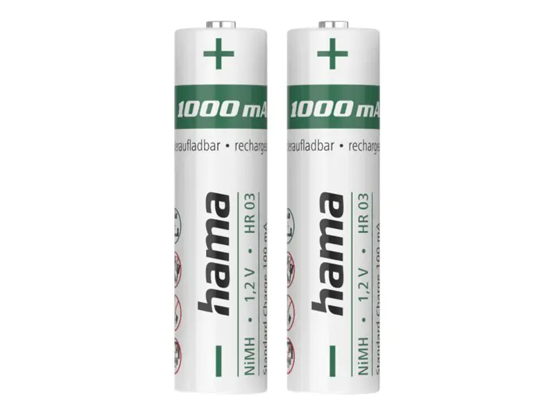 Hama Batterie - 1,2 V 2 x AAA Micro - NiMH - (wiederaufladbar) 00223523