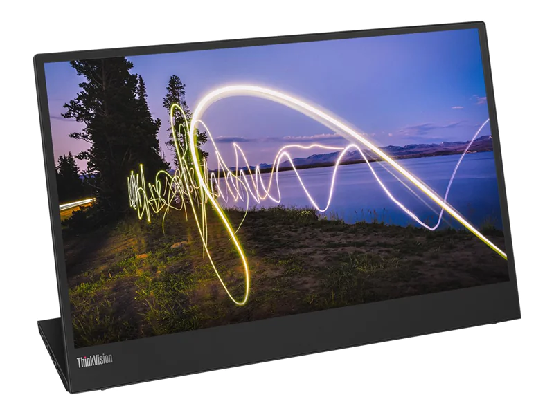 Lenovo ThinkVision M15 - LED-Monitor - 39.497 cm (15.6") - tragbar - 1920 x 1080 Full HD (1080p) @ 60 Hz - IPS - 250 cd/m² - 1000:1 - 6 ms - 2xUSB-C - Raven Black - Campus