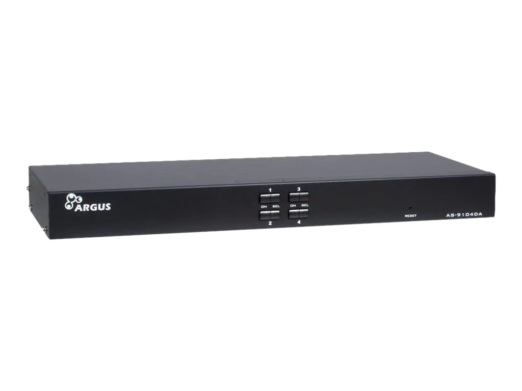 Argus AS-9104DA - KVM-/Audio-Switch - 4 x KVM/Audio - 1 lokaler Benutzer - Desktop, an Rack montierbar